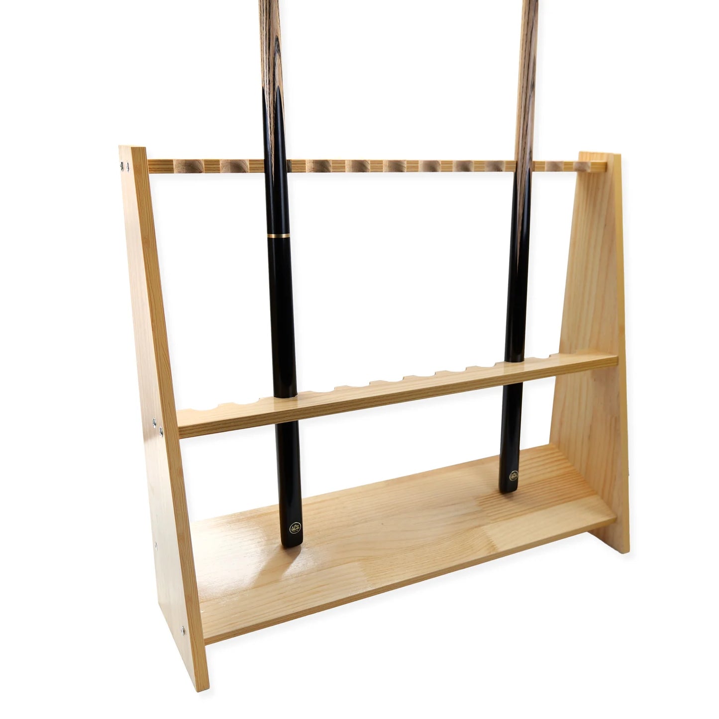 Natural Pine Free Standing Cue Rack - Holds 12 Cues