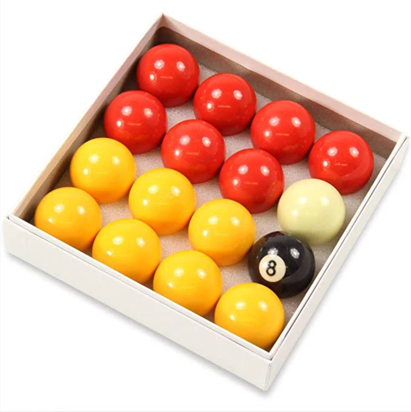 Economy Red & Yellow Pool Ball Set - VARIOUS SIZES