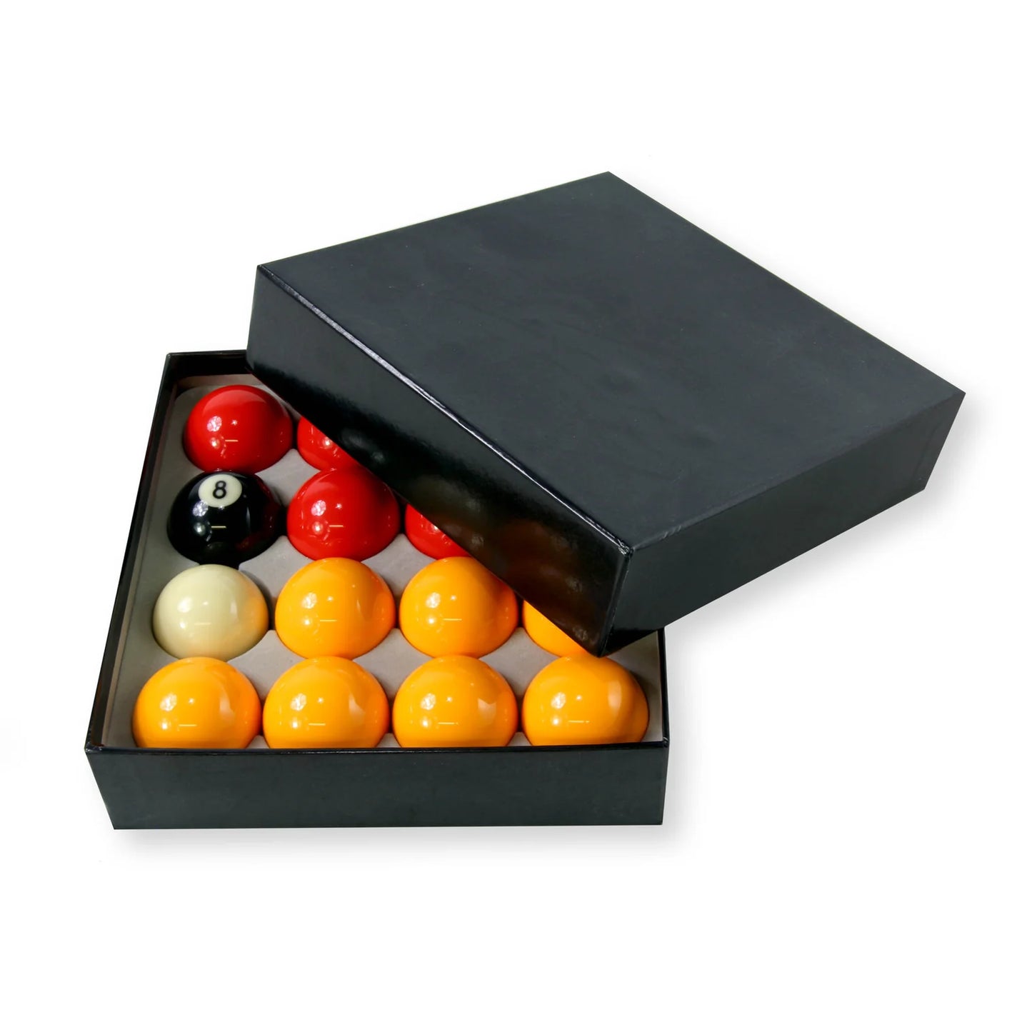 PREMIUM GRADE 2" Inch (50.8mm) Reds and Yellows English Pool Balls + 1 7/8 Inch Cue Ball