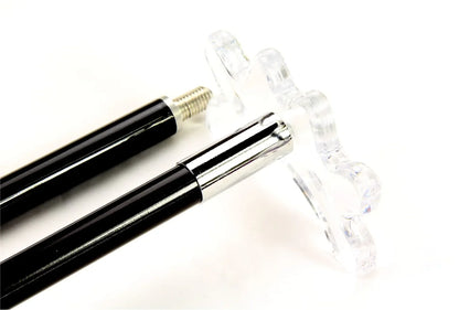 57 Inch Jonny 8 Ball Black Carbon 2pc Slim Line Snooker Cue Rest and Clear Rest Head