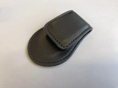 Leather Belt Clip with PLASTIC Magnetic Chalk Holder