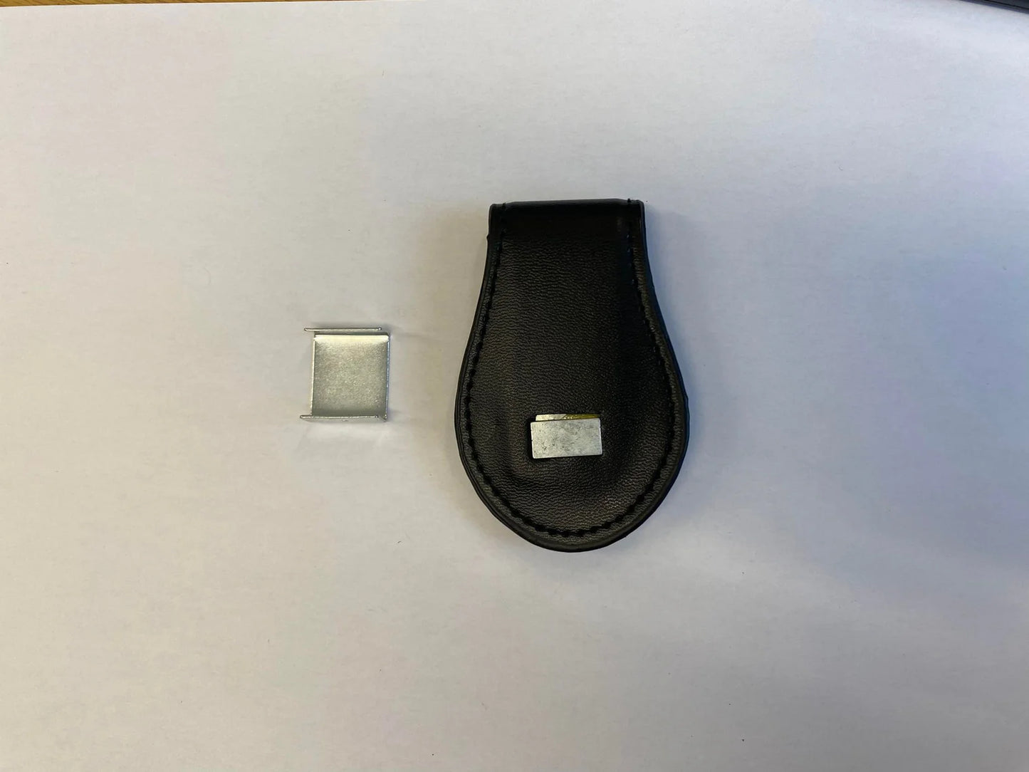 Leather Belt Clip with STEEL Metal Bracket Magnetic Chalk Holder