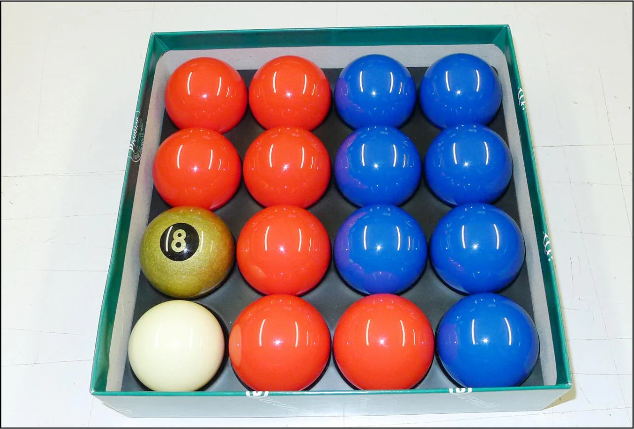 Aramith Premier 2 Inch Coloured Ball Sets with GOLDEN 8 BALL and PLAIN 1 7/8 Cue Ball