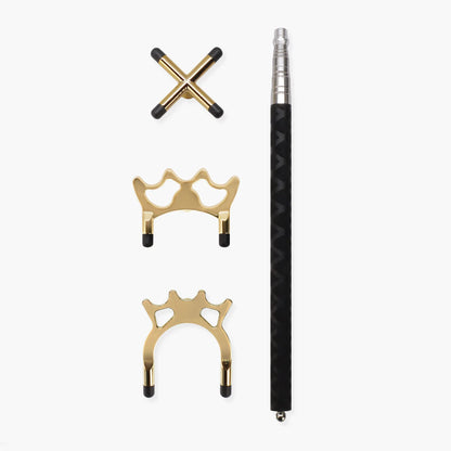 Telescopic Rest Bridge Stick with Premium Foam Handle and 3 Rest Heads