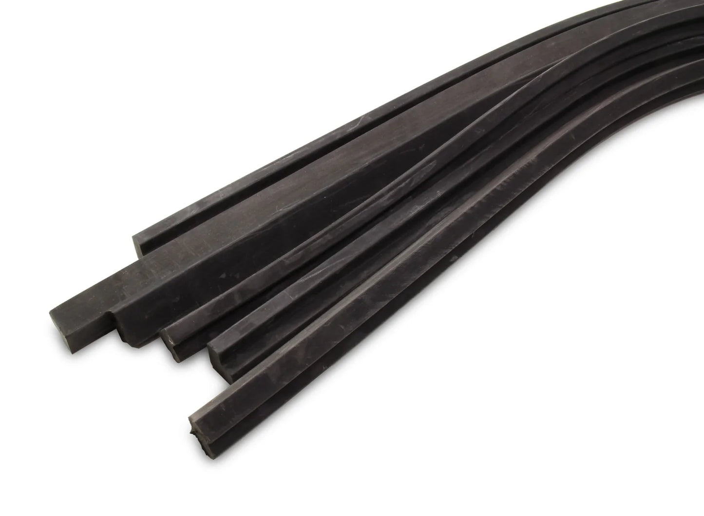SUPERIOR BLACK L-shape Rubber for 12ft Snooker Table (plain - no backing strips)