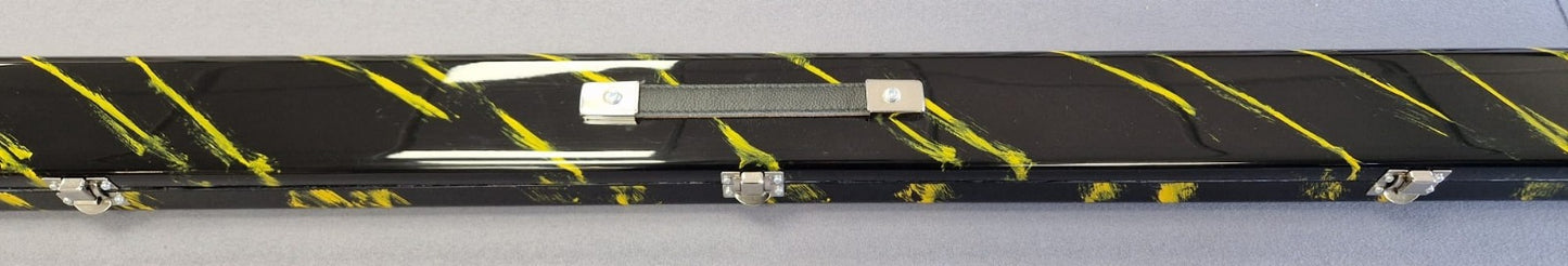 1 Piece Wide (hold 2 Cues) Black Base and Yellow lines