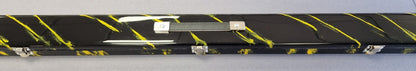1 Piece Wide (hold 2 Cues) Black Base and Yellow lines
