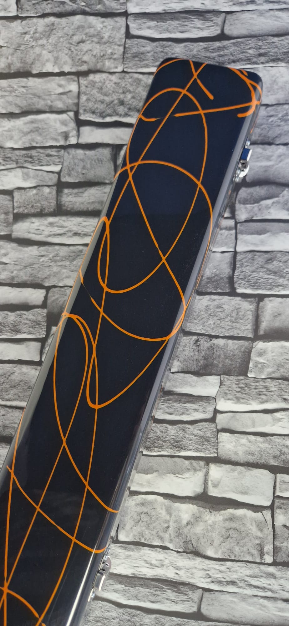 1 Piece Extra Wide - Black Base and Orange Lines