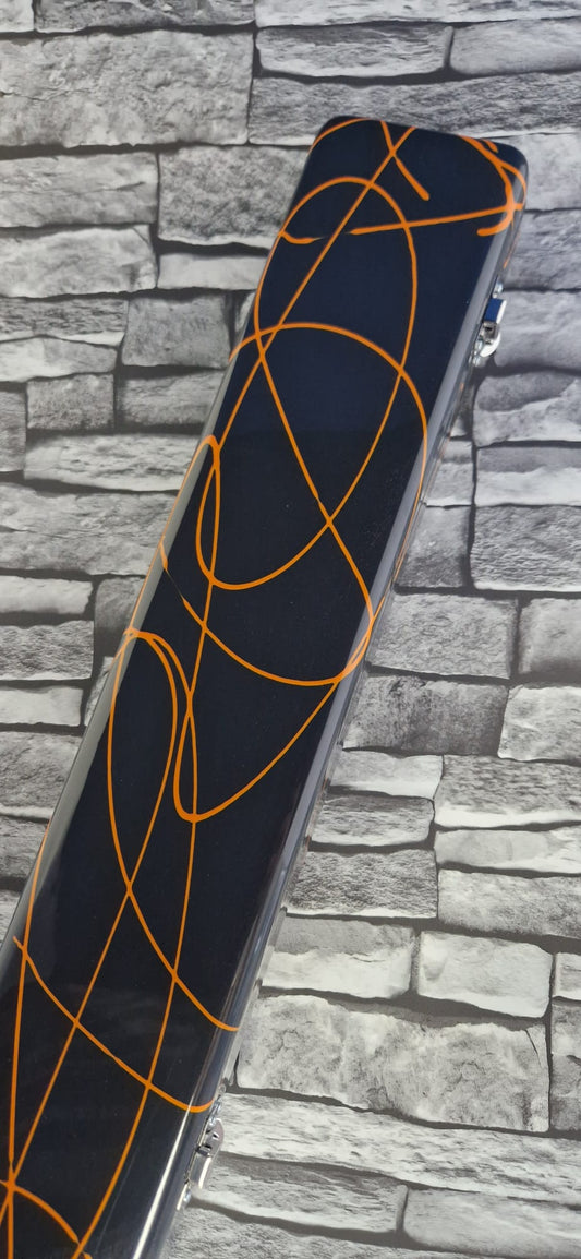 1 Piece Extra Wide - Black Base and Orange Lines