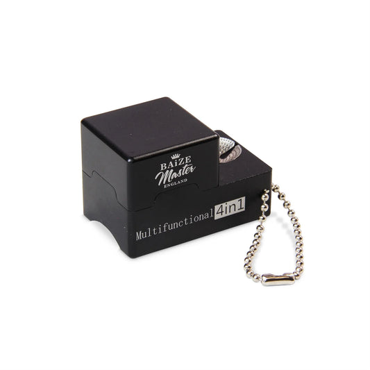 Baize Master Black 4 in 1 Metal Chalk Box & Tip Tool