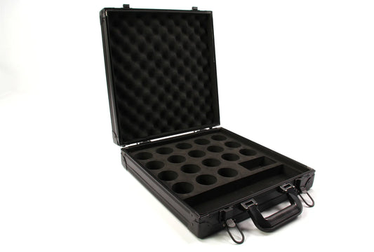Jonny 8 Ball Black Aluminium Luxury Pool Ball Flight Case - Holds 18 x 2” English pool balls + Accessories