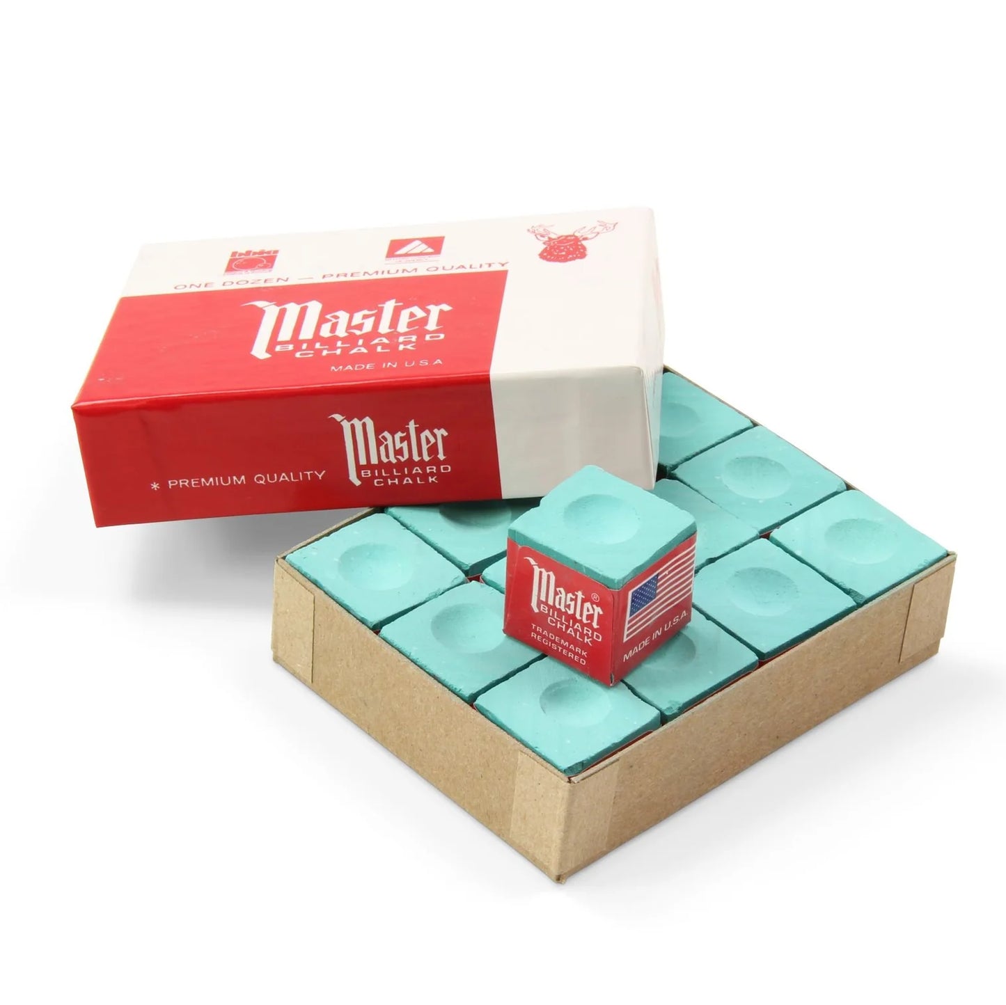 MASTER Cue Chalk x 12 - Various Colours