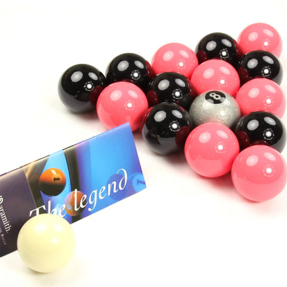 Aramith Premier 2 Inch Coloured Ball Sets with SILVER 8 BALL and PLAIN 1 7/8 Cue Ball